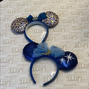 Disney Peter Pan and Annual Pass Blue Sequin Mouse Ears